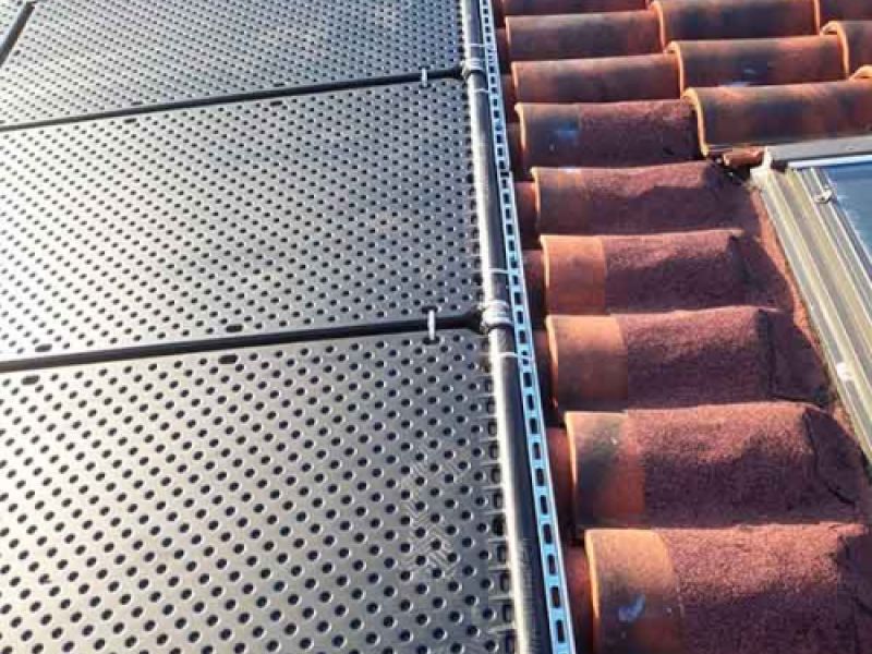 Detalla de placa fotovoltaica