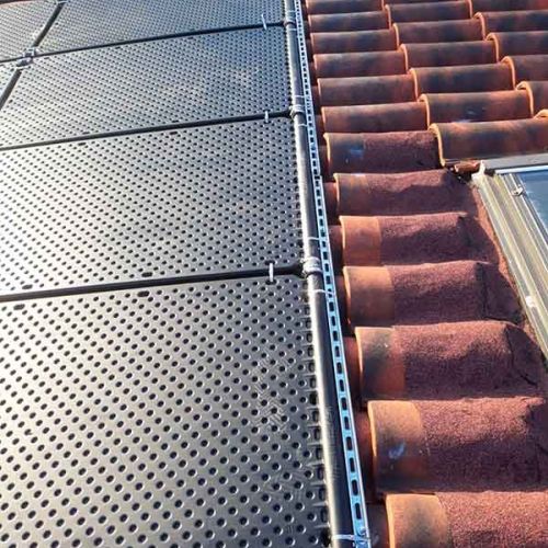 Detalla de placa fotovoltaica